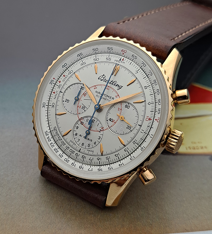 1996 Breitling Navitimer Montbrillant Automatic 18K RG Chronograph Wristwatch Ref. H30030.1